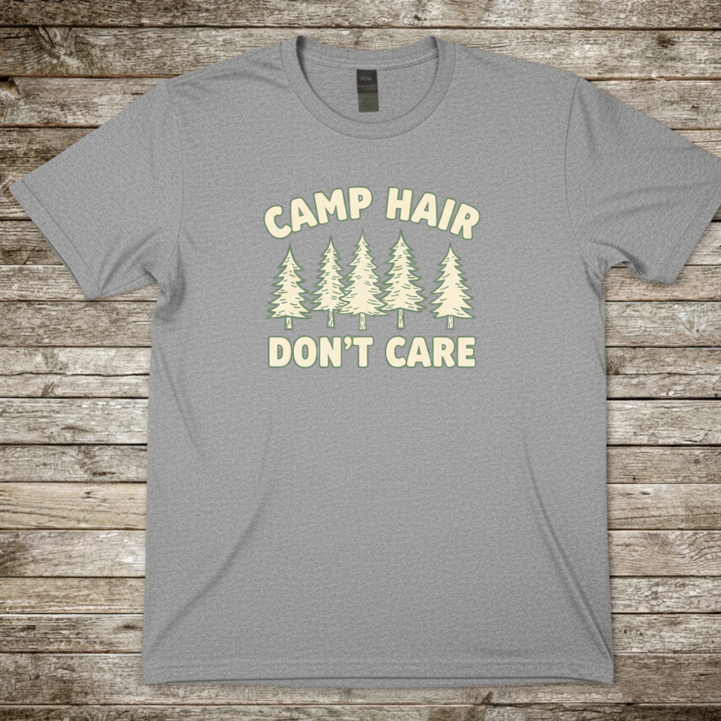 Printify T-Shirt Sport Grey / S Camp Hair Don't Care T-Shirt Camp Hair Don't Care T-Shirt