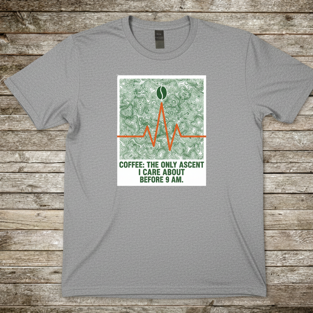 Printify T-Shirt Sport Grey / S Coffee The Only Ascent I Do Before 9am Coffee The Only Ascent I Do Before 9am