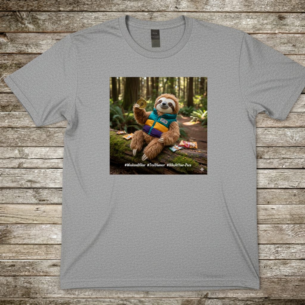 Printify T-Shirt Sport Grey / S Happy Sloth T-Shirt Happy Sloth T-Shirt