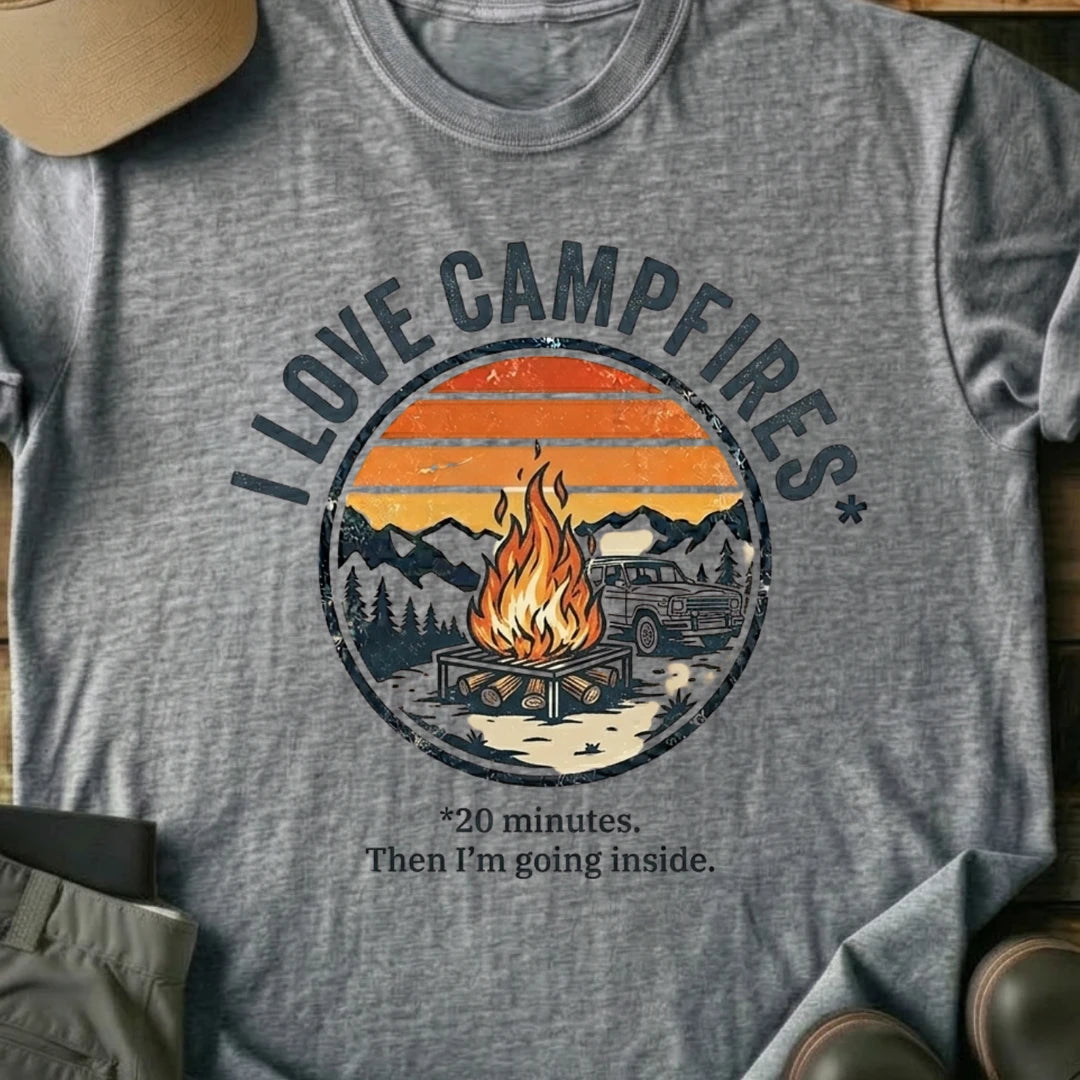 Printify T-Shirt Sport Grey / S I Love Campfires T-Shirt I Love Campfires T-Shirt