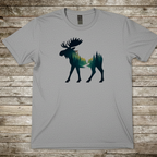 Printify T-Shirt Sport Grey / S Moose Silhouette Forest T-Shirt Moose Silhouette Forest T-Shirt