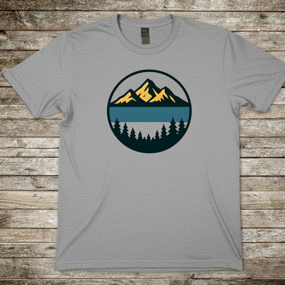 Printify T-Shirt Sport Grey / S Mountain Lake Graphic T-Shirt Mountain Lake Graphic T-Shirt