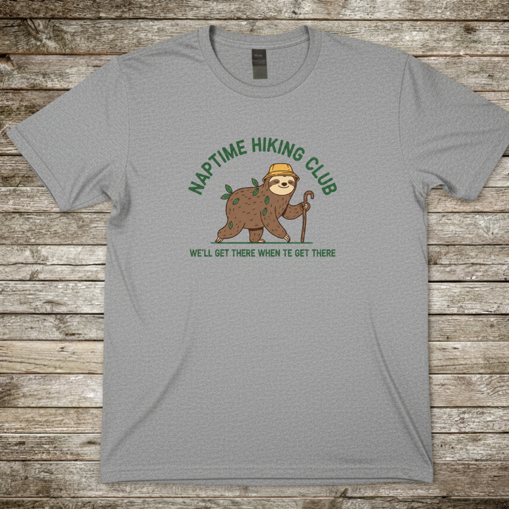 Printify T-Shirt Sport Grey / S Naptime Hiking Club T-Shirt Naptime Hiking Club T-Shirt