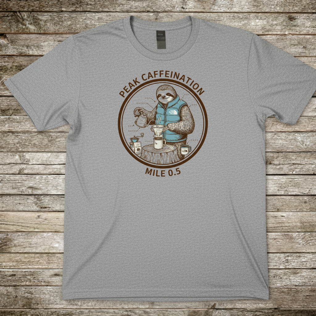 Printify T-Shirt Sport Grey / S Peak Caffeination T-Shirt Peak Caffeination T-Shirt