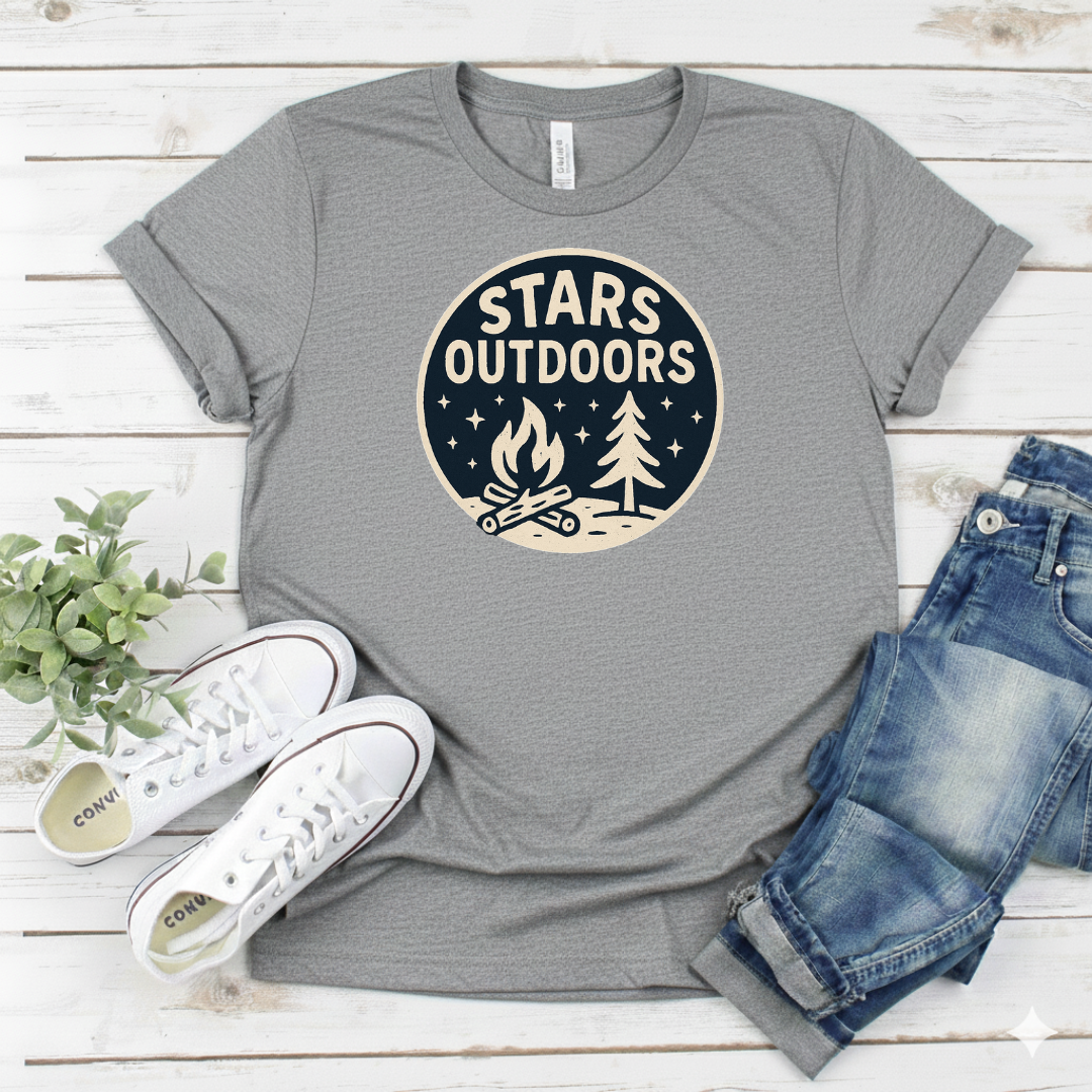Printify T-Shirt Sport Grey / S "Stars Outdoors" Campfire "Stars Outdoors" Campfire