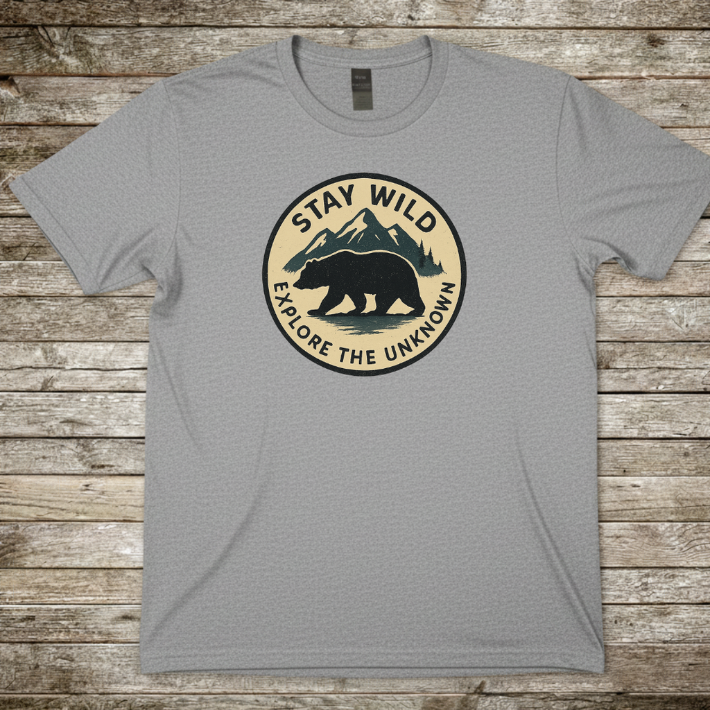 Printify T-Shirt Sport Grey / S Stay Wild Bear T-Shirt Stay Wild Bear T-Shirt