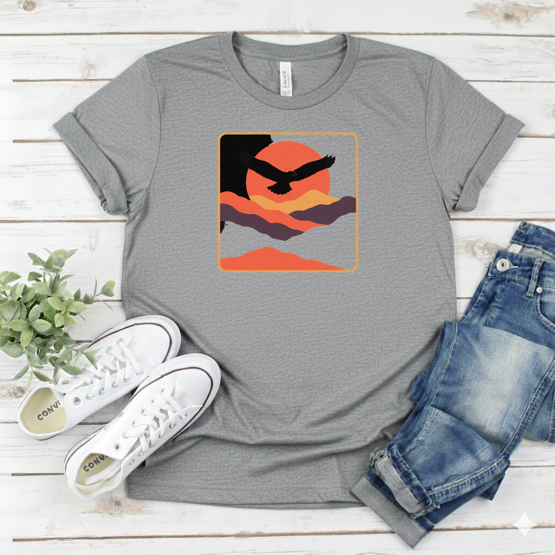 Printify T-Shirt Sport Grey / S Sunset Mountains T-Shirt Sunset Mountains T-Shirt