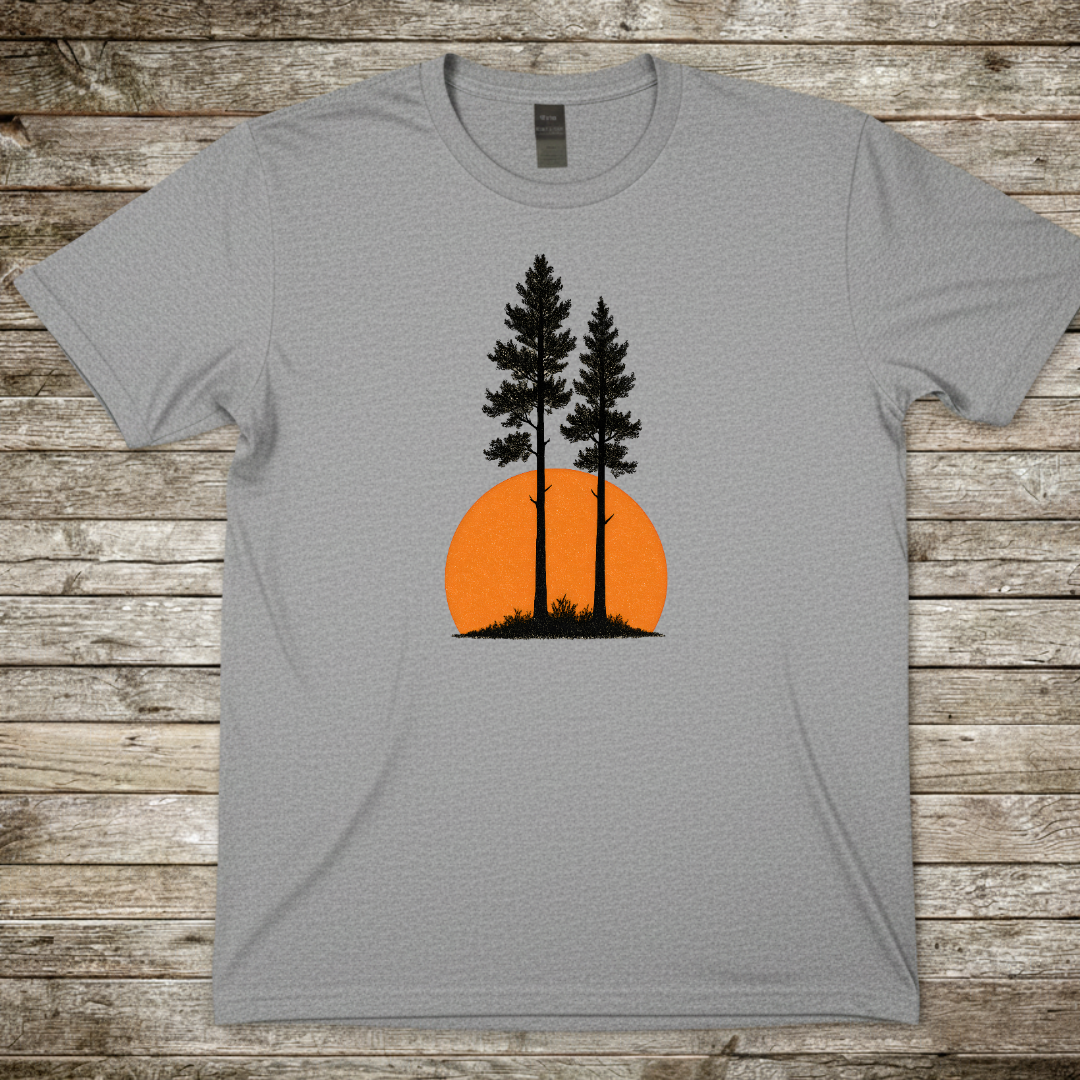 Printify T-Shirt Sport Grey / S Sunset Pine T-Shirt Sunset Pine T-Shirt