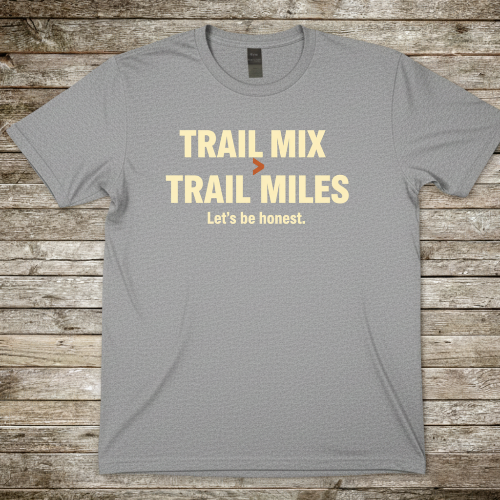 Printify T-Shirt Sport Grey / S Trail Mix, Trail Miles T-Shirt Trail Mix, Trail Miles T-Shirt