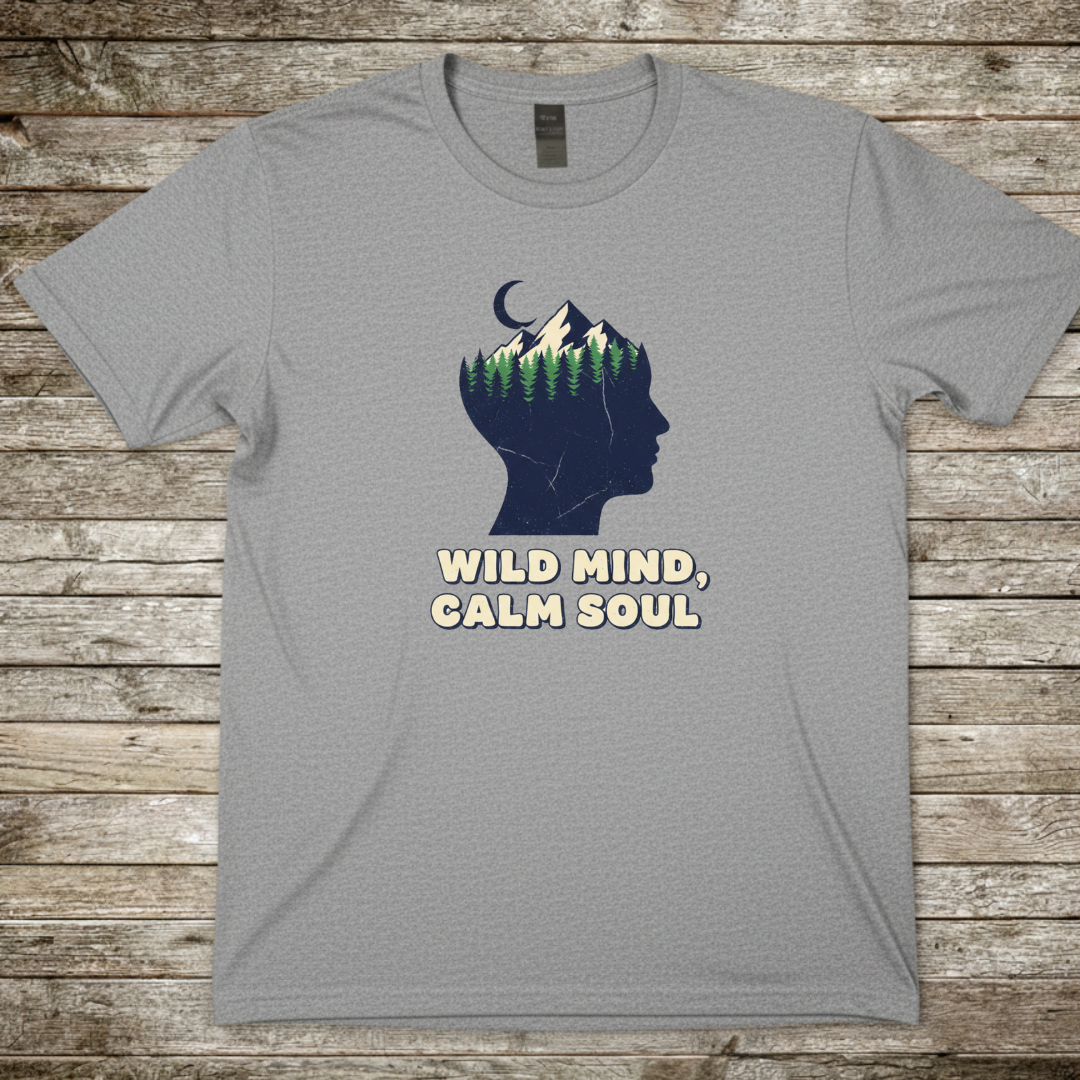 Printify T-Shirt Sport Grey / S Wild Mind, Calm Soul T-Shirt Wild Mind, Calm Soul T-Shirt