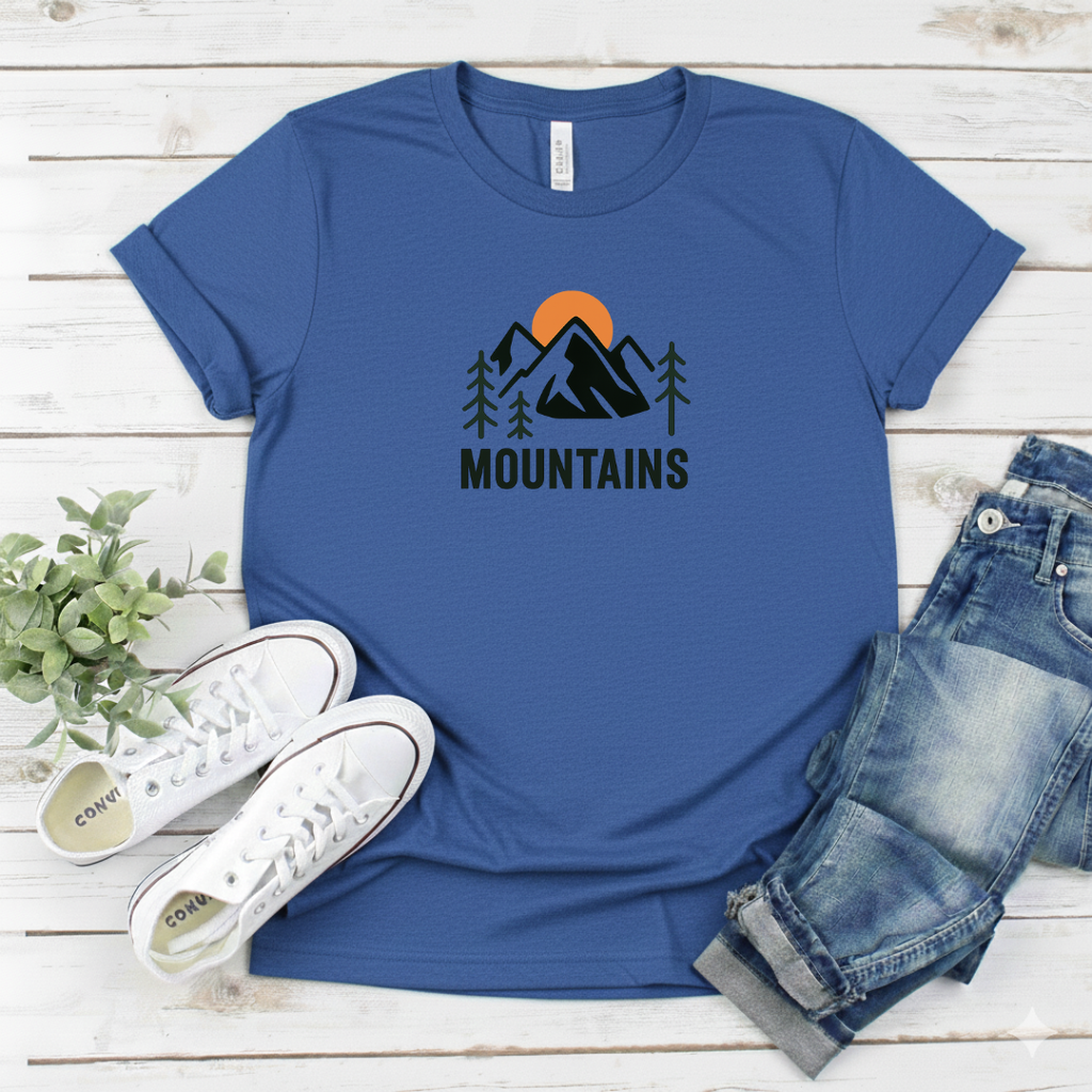 Printify T-Shirt Sunset Mountain Adventure Sunset Mountain Adventure