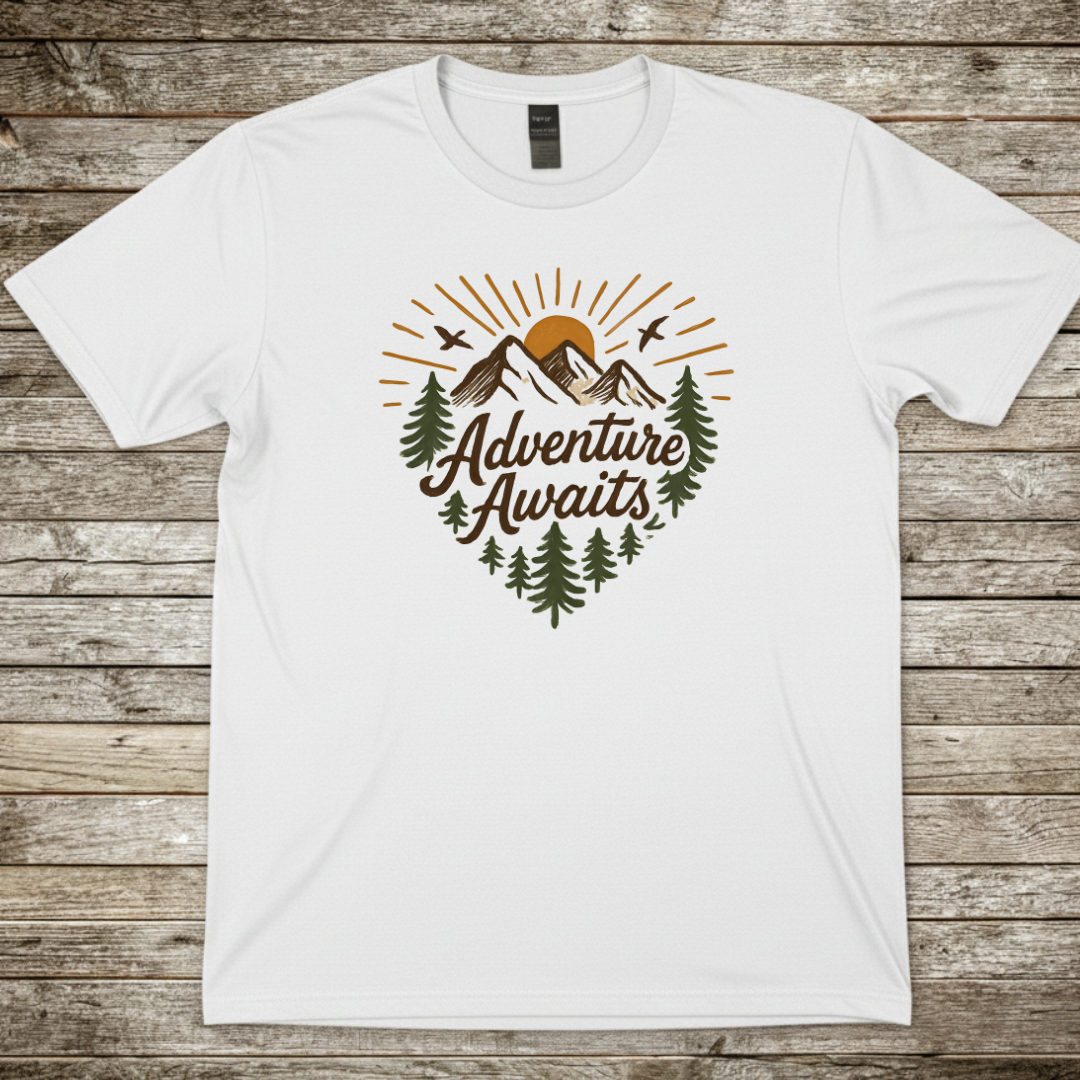 Printify T-Shirt White / S Adventure Awaits T-Shirt 2 Adventure Awaits T-Shirt 2