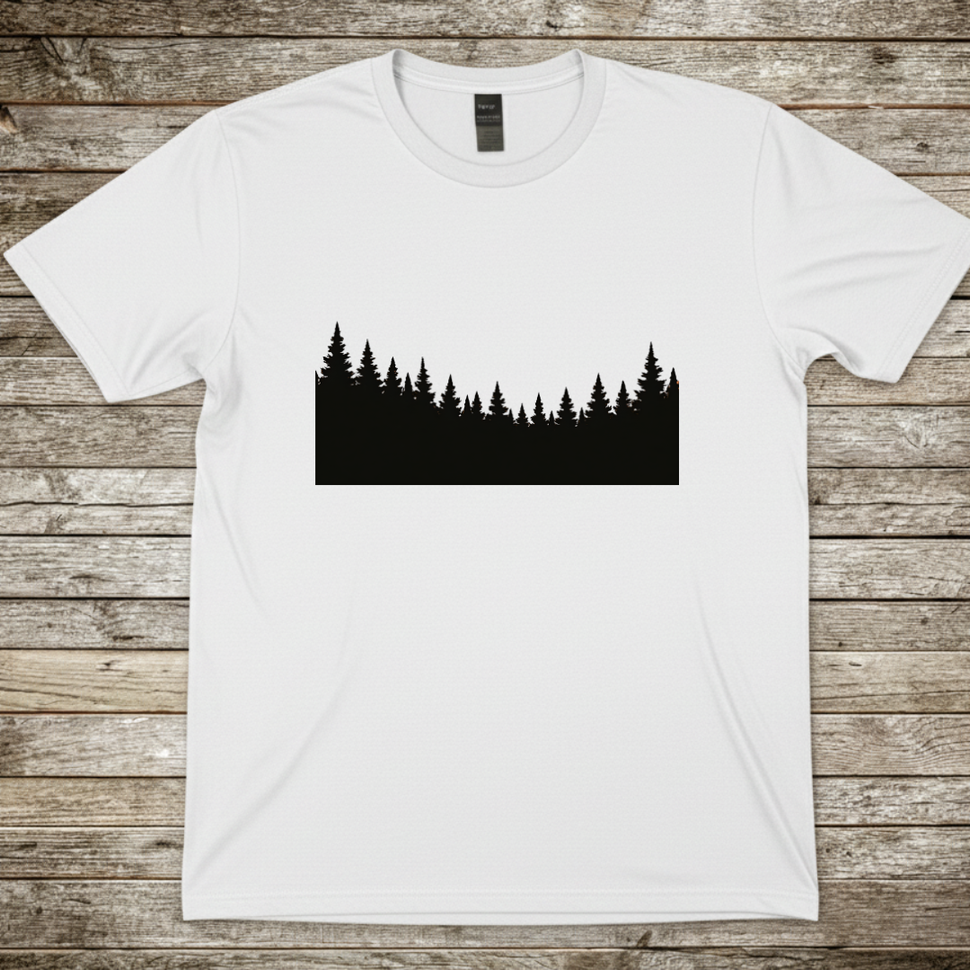Printify T-Shirt White / S Forest Silhouette T-Shirt Forest Silhouette T-Shirt