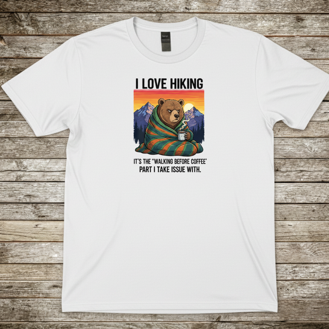 Printify T-Shirt White / S I Love Hiking I Love Hiking