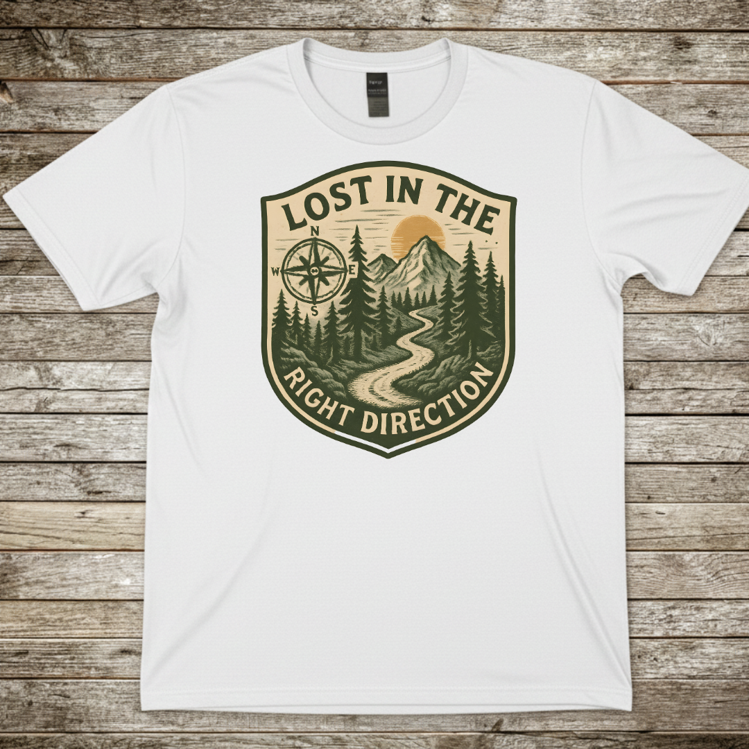 Printify T-Shirt White / S Lost in the Right Direction T-Shirt Lost in the Right Direction T-Shirt