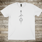 Printify T-Shirt White / S Minimalist Mountain & Sun T-Shirt Minimalist Mountain & Sun T-Shirt