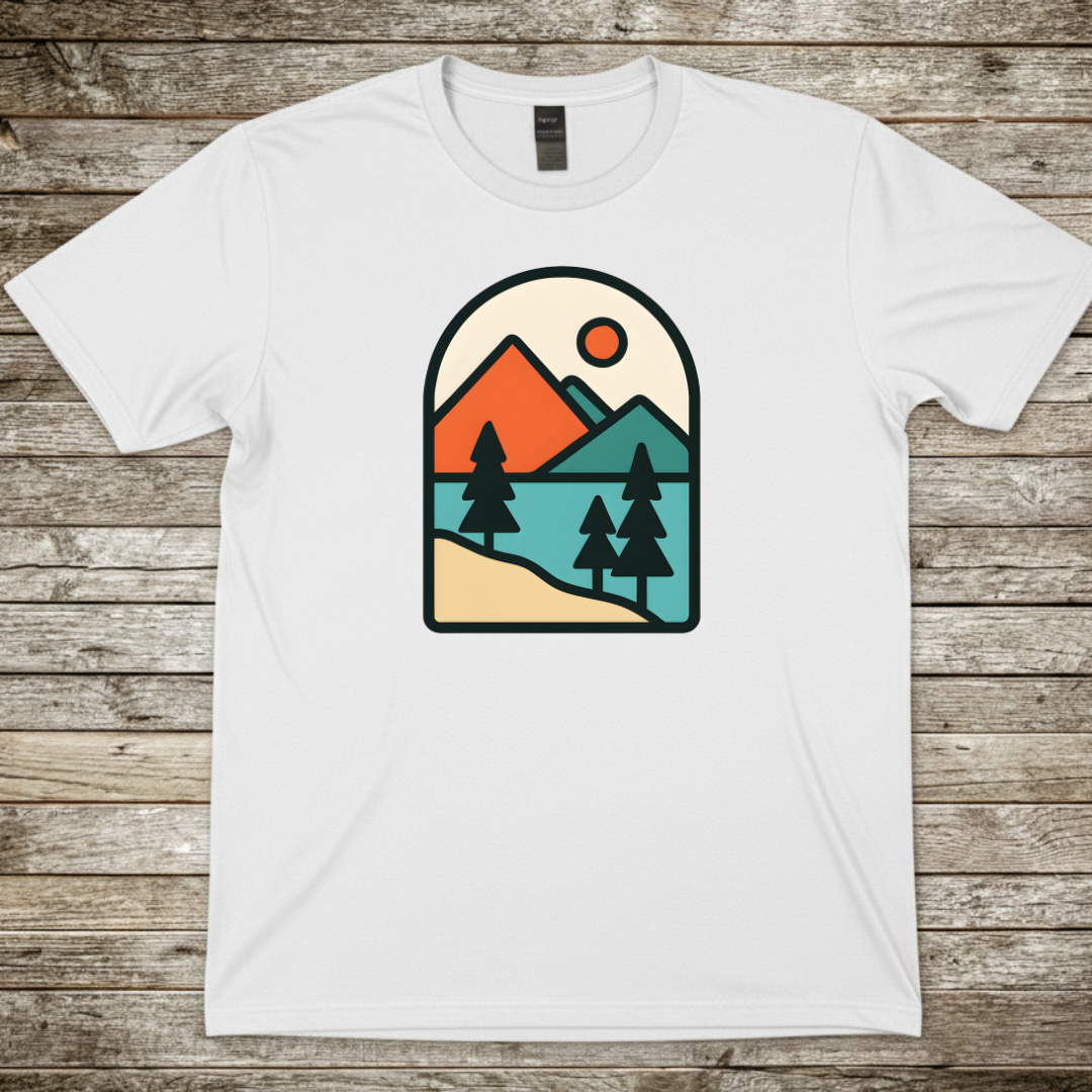 Printify T-Shirt White / S Mountain Sunrise T-Shirt Mountain Sunrise T-Shirt