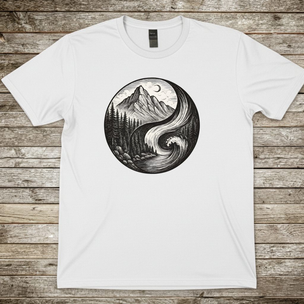 Printify T-Shirt White / S Mountain & Wave T-Shirt Mountain & Wave T-Shirt