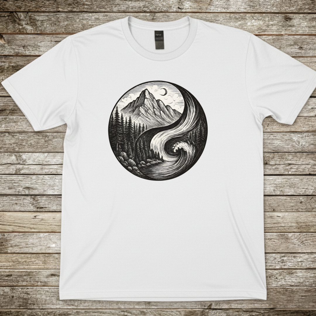 Printify T-Shirt White / S Mountain & Wave T-Shirt Mountain & Wave T-Shirt