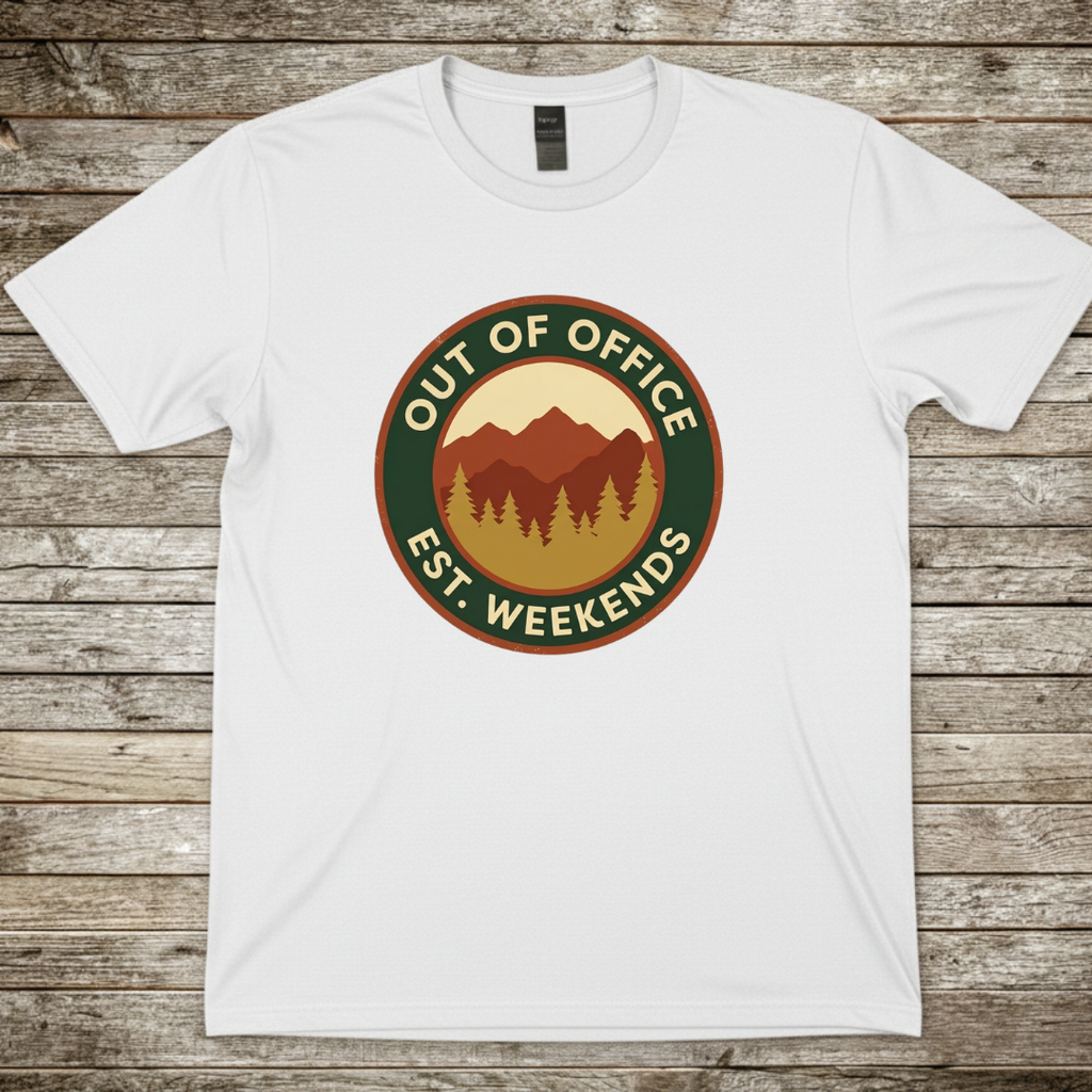 Printify T-Shirt White / S Out of Office T--Shirt Out of Office T--Shirt