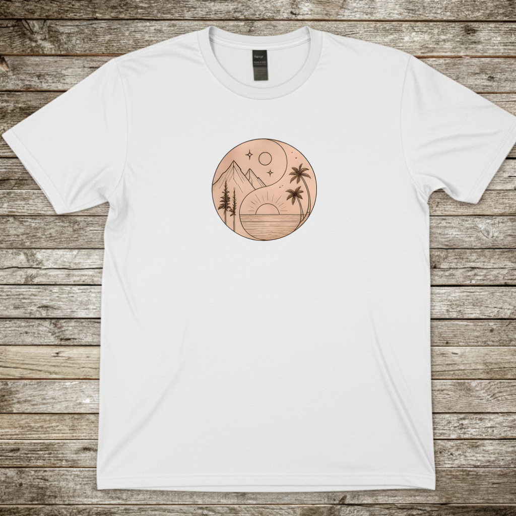 Printify T-Shirt White / S Sunset Landscape T-Shirt Sunset Landscape T-Shirt