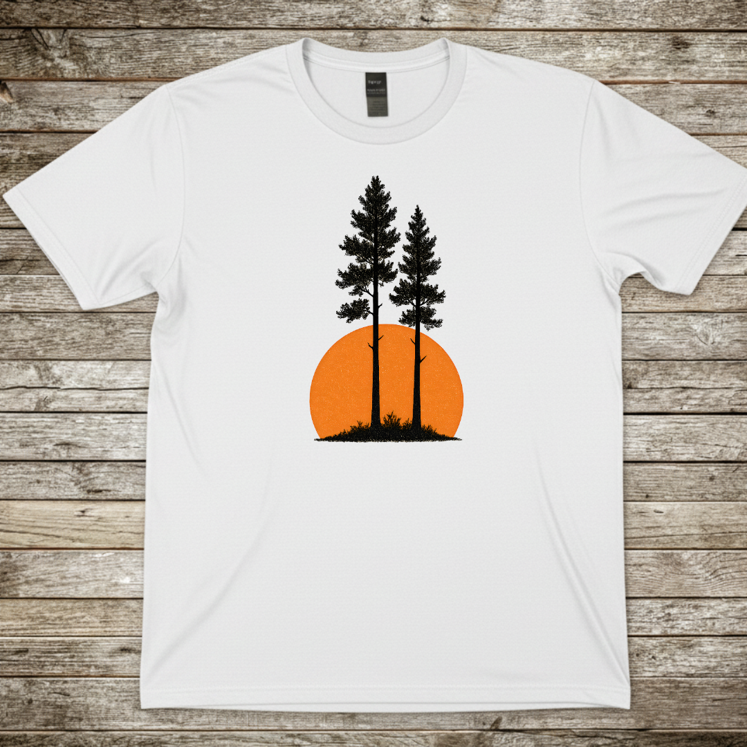 Printify T-Shirt White / S Sunset Pine T-Shirt Sunset Pine T-Shirt