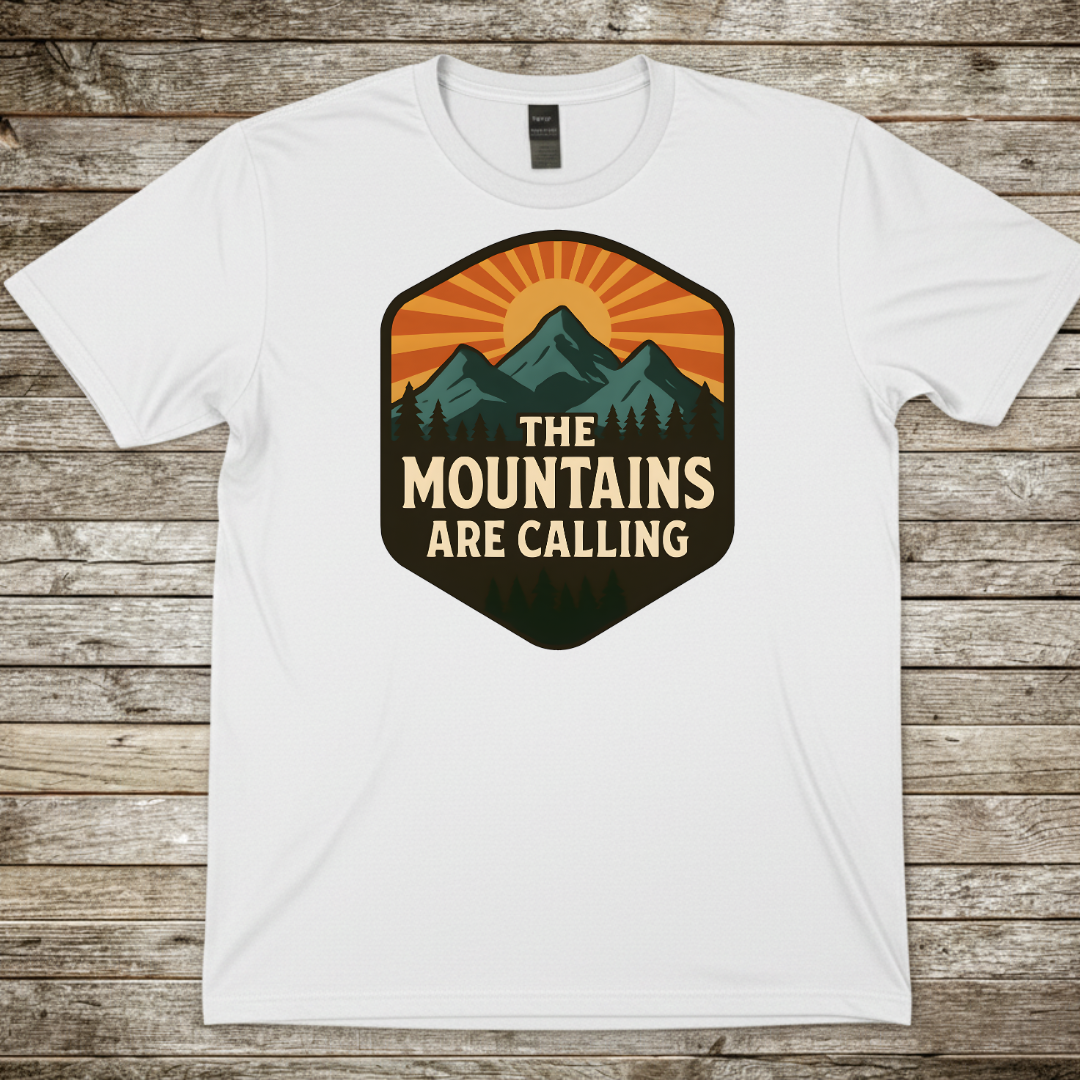 Printify T-Shirt White / S The Mountains Are Calling T-Shirt The Mountains Are Calling T-Shirt