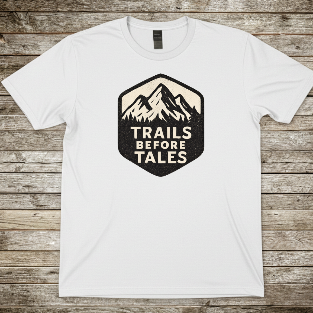 Printify T-Shirt White / S Trails Before Tales T-Shirt Trails Before Tales T-Shirt